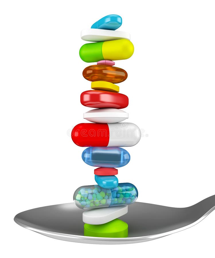 Dose delle pillole variopinte illustrazione di stock