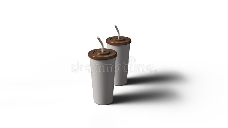 Dose oder Kaffeeglas 3D-Rendering, fotorealistisches Bild isolierter Hintergrund stock abbildung