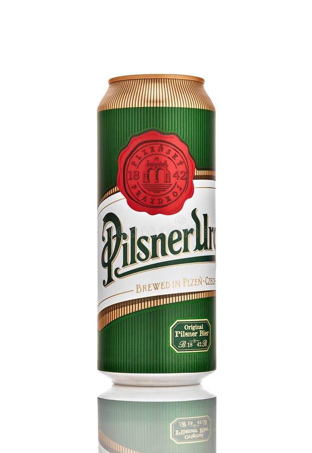 Dose Pilsner-urquell Bier Isoliert Auf Weiß. Seit Seit 1842 Produziert  Pilsen in Der Tschechischen Republik. Redaktionelles Stockfotografie - Bild  von tschechisch, dose: 183372782