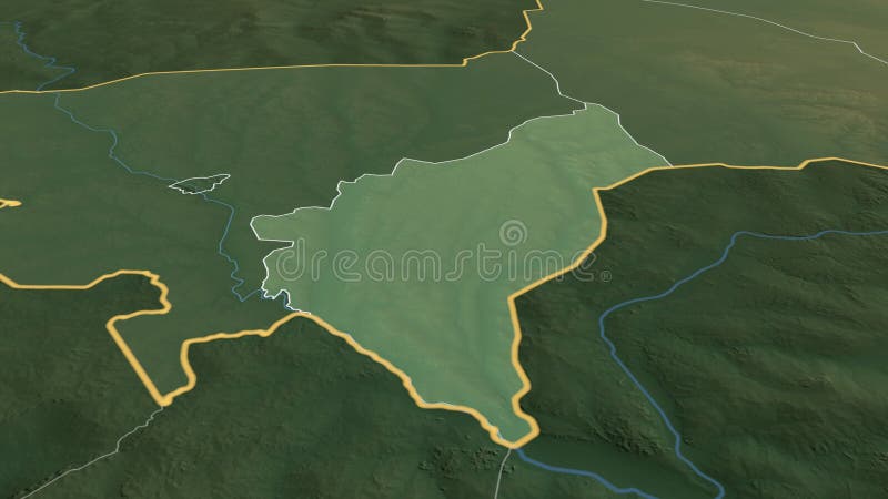 Dosso, Niger - highlighted. Physical royalty free illustration