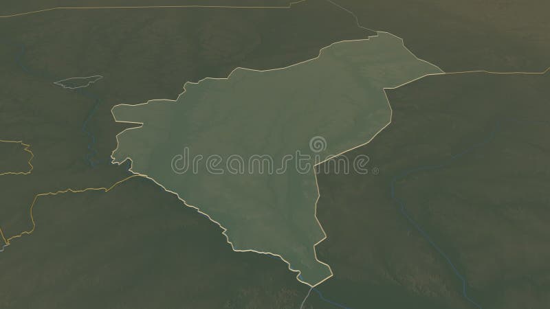 Dosso, Niger - outlined. Relief royalty free illustration