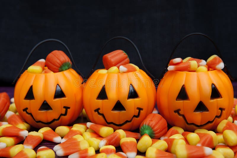 Halloween candy on wood background. Halloween candy on wood background