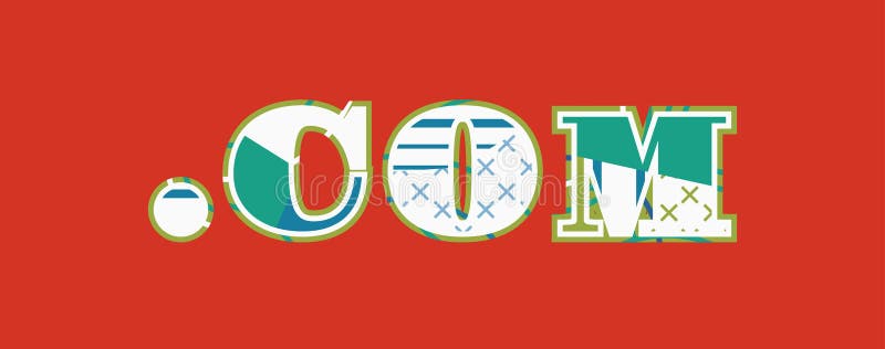 Dot Com Concept Word Art Illustration vector illustration