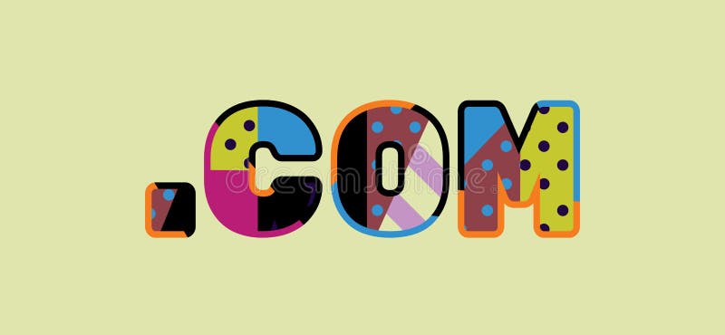 Dot Com Concept Word Art Illustration stock illustration