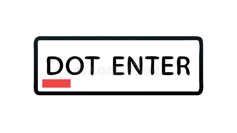 DOT ENTER Sign Icon, Command, Access, and User Input Symbol, vector design Generative AI royalty free illustration