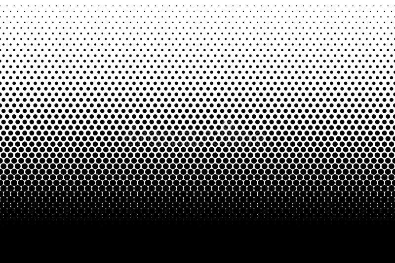 Dot perforation texture. Dots halftone seamless pattern. Fade shade background. Noise gradation border. Black screentone diffuse b stock illustration