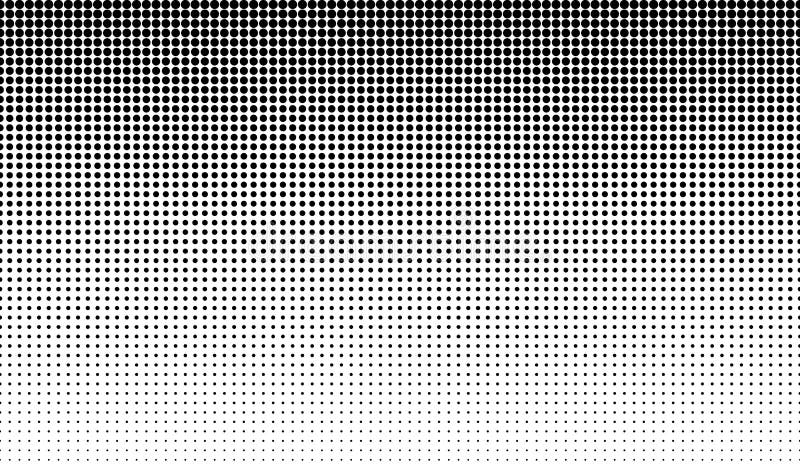 Dot perforation texture. Dots halftone seamless pattern. Fade shade gradient. Noise gradation border. Black patern isolated on whi