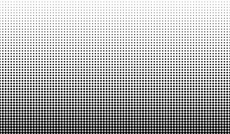 Dot perforation texture. Dots halftone seamless pattern. Fade shade gradient. Noise gradation border. Black patern isolated on whi stock photography