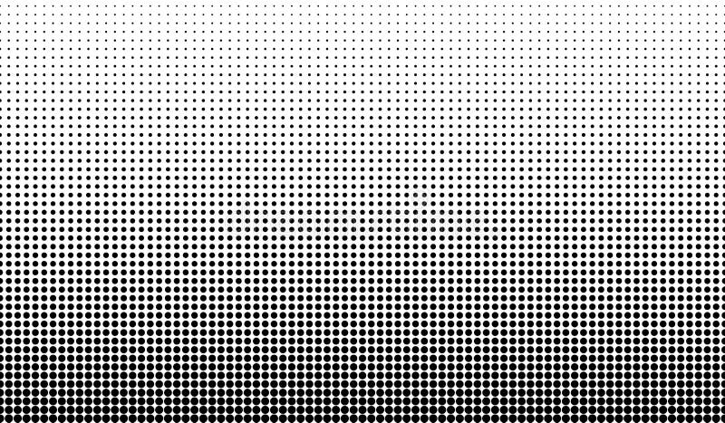 Dot perforation texture. Dots halftone seamless pattern. Fade shade gradient. Noise gradation border. Black patern isolated on whi