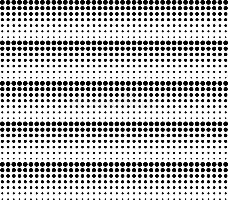 Dot perforation texture. Dots halftone seamless pattern. Fade shade gradient. Noise gradation border. stock illustration
