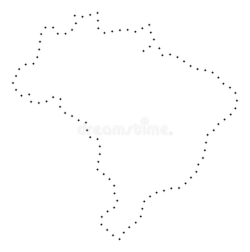 Download Dot Stroke Brazil Map stock vector. Illustration of ...