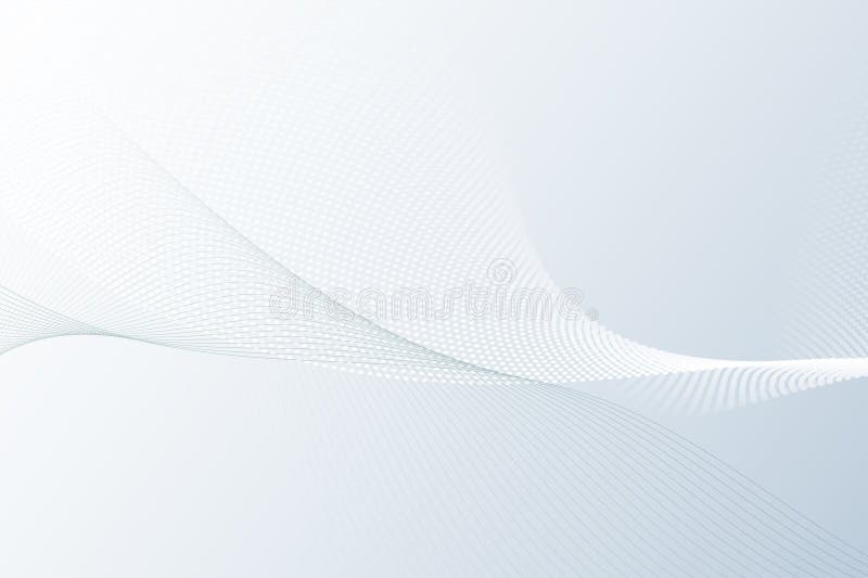 Vector abstract wave line pattern and dot line particle on white, gray color background. vector illustration