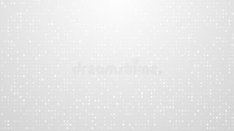 Dot white gray pattern gradient texture technology background. Abstract technology big data digital background. 3d rendering.