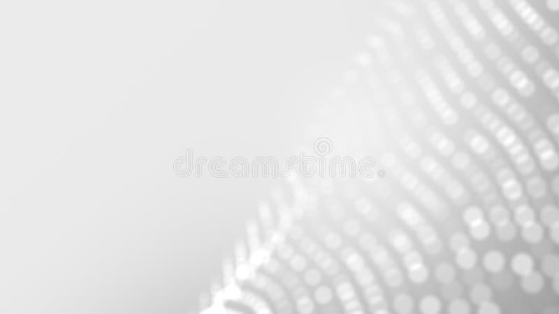Dot white gray wave light technology texture background. royalty free illustration