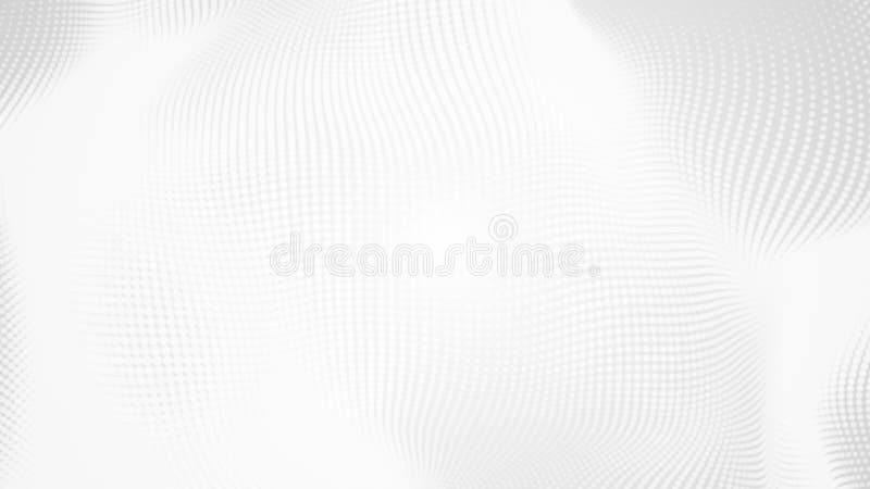Dot white gray wave light technology texture background. vector illustration