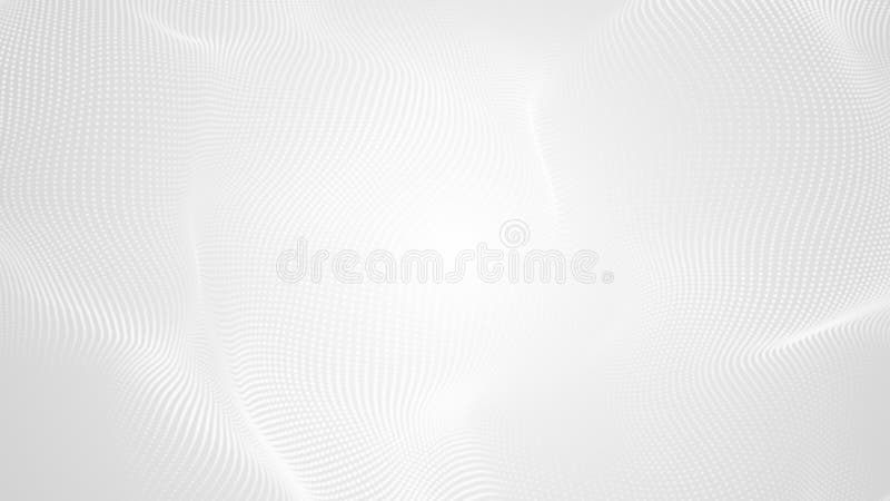 Dot white gray wave light technology texture background. stock illustration