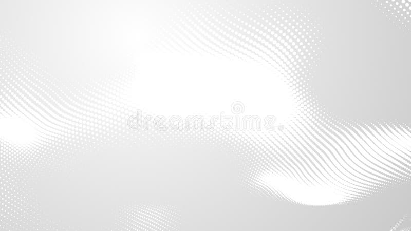 Dot white gray wave light technology texture background. vector illustration