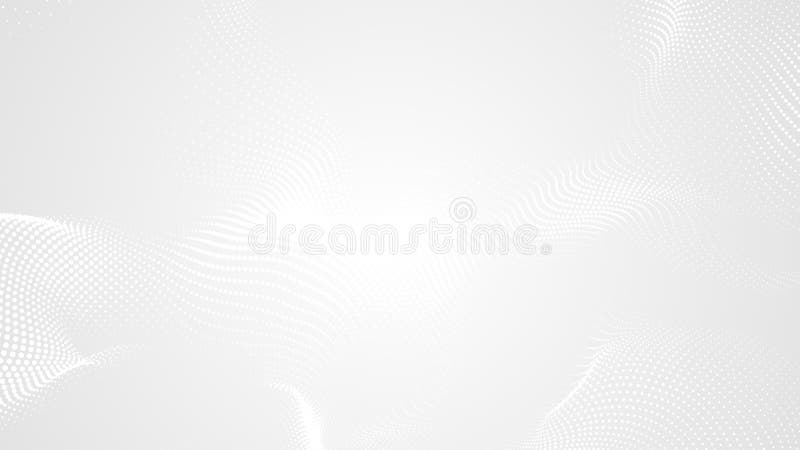 Dot white gray wave light technology texture background. stock illustration