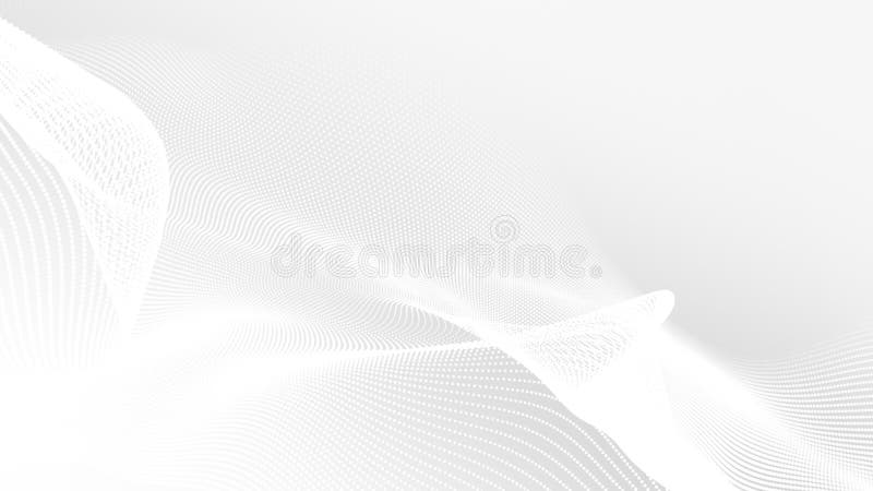 Dot white gray wave light technology texture background. royalty free illustration