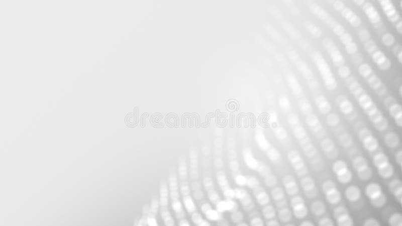 Dot white gray wave light technology texture background. vector illustration