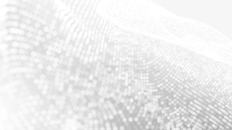 Dot white gray wave light technology texture background. stock illustration