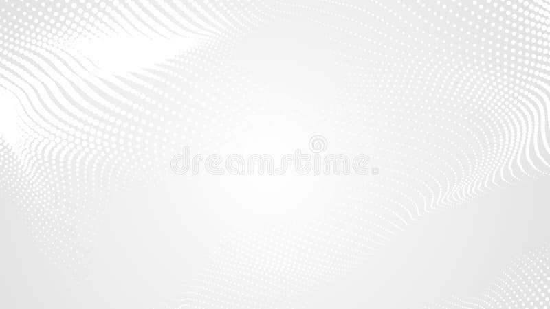 Dot white gray wave light technology texture background. vector illustration