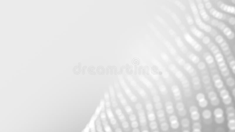 Dot white gray wave light technology texture background. stock illustration