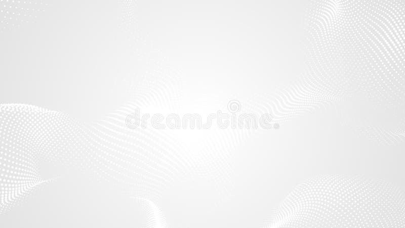 Dot white gray wave light technology texture background. stock illustration