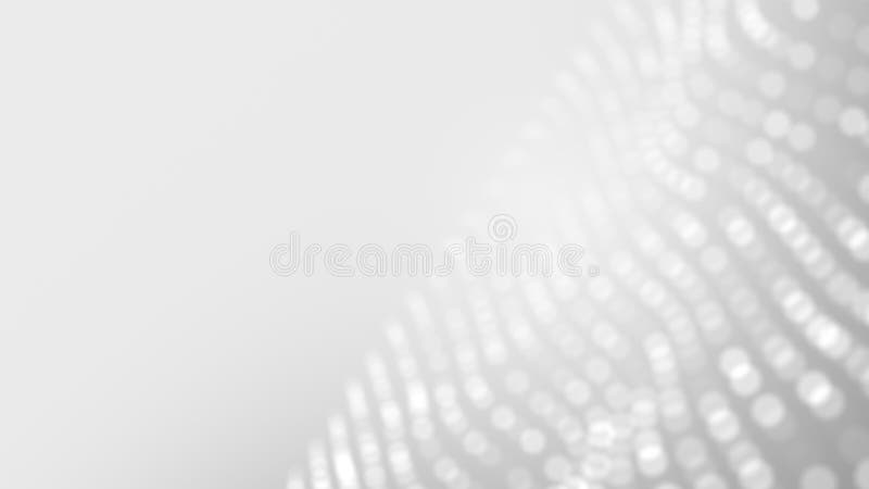 Dot white gray wave light technology texture background. vector illustration