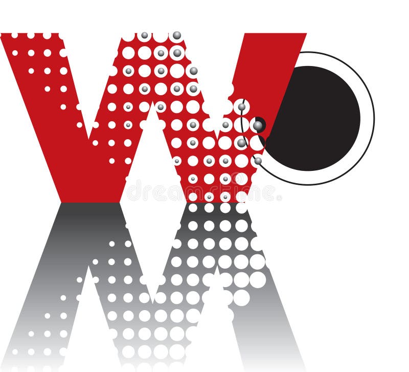 Dots abstract zen alphabets stock illustration