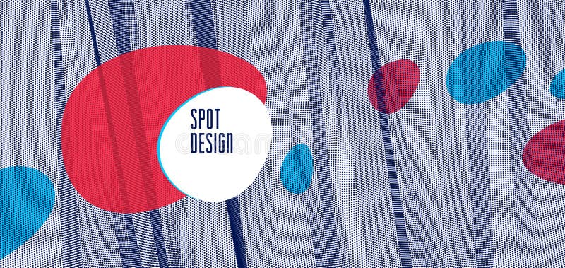 Dots mesh grid particles flow abstract vector background, modern trendy style dotted rhythmic abstraction, science and technology royalty free illustration