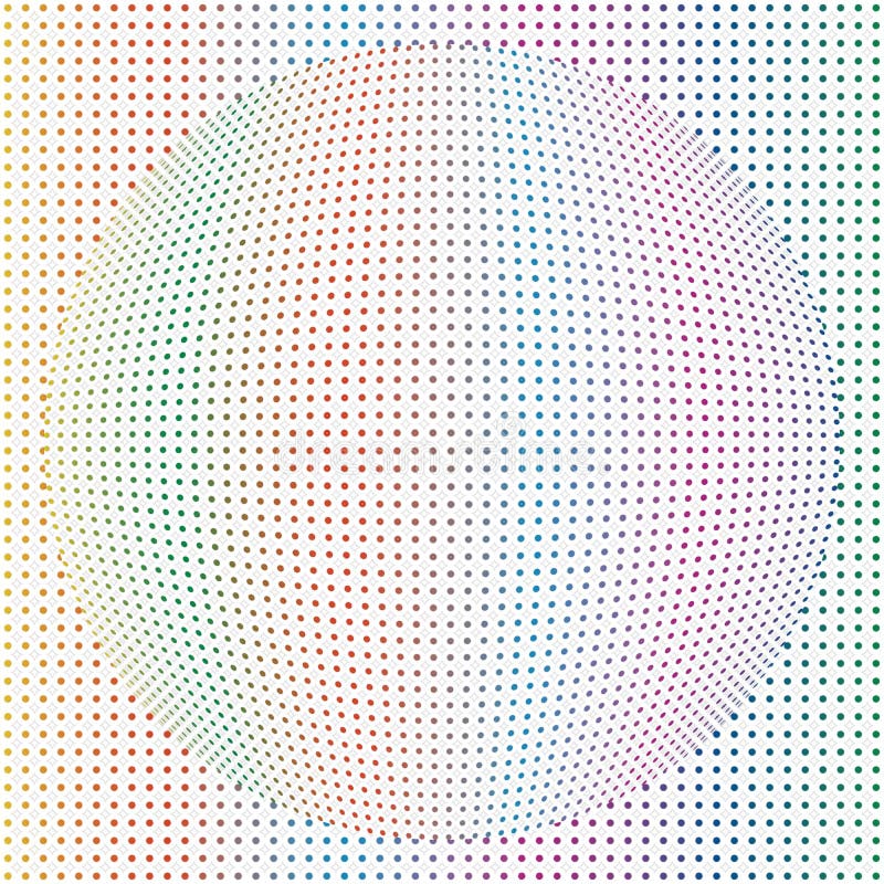 Dots Sphere Globe Colorful Patten redondo geométrico abstrato Backg ilustração stock Dots Sphere Globe Colorful Patten redondo geométrico abstrato Backg ilustração stock
