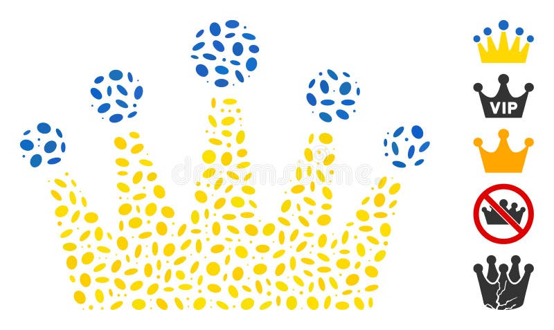 Dotted Collage Crown vector illustration