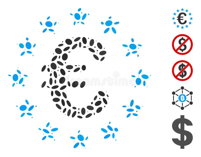 Dotted Collage European Union stock illustration