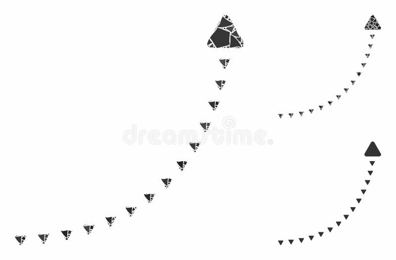 Dotted growth line Mosaic Icon of Tuberous Items royalty free illustration