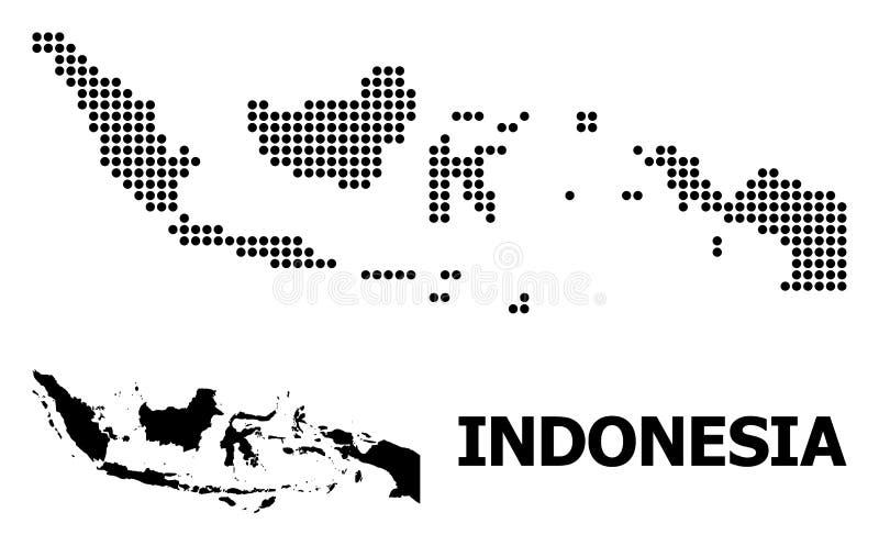 Dotted Mosaic Map of Indonesia Stock Illustration - Illustration of 