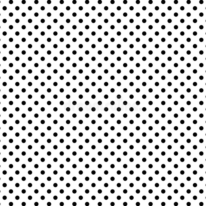 Dotted Pattern. Black Repeat Dots on White Background. Dotted Abstract ...
