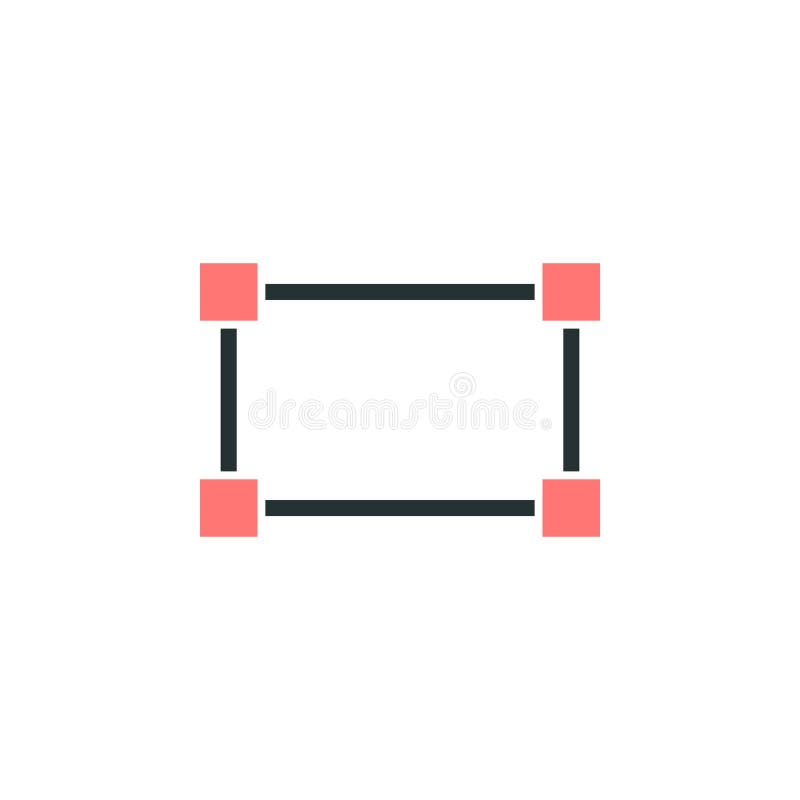Dotted rectangle icon. Element of web icon with one color for mobile concept and web apps. Isolated dotted rectangle icon can be stock illustration
