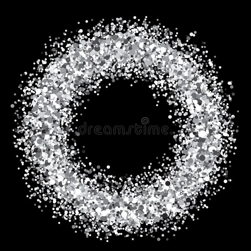 Dotted ring for design project on black royalty free illustration