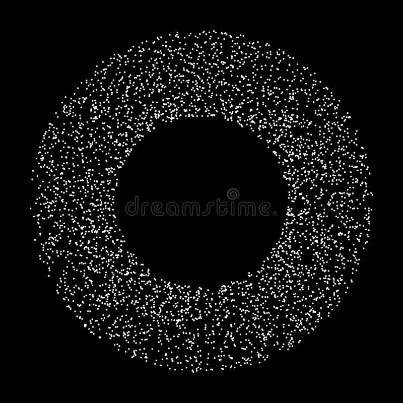 Dotted ring for design project on black - vector illustration royalty free illustration