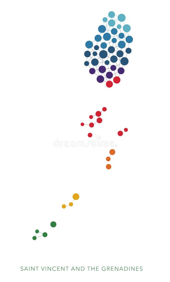 Dotted texture Saint Vincent and Grenadines vector background stock illustration