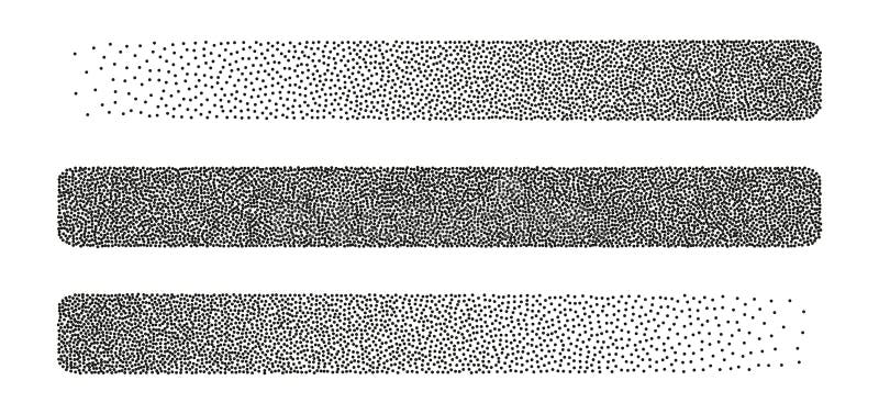 Dotwork forme astratte nella trama a grana nera royalty illustrazione gratis