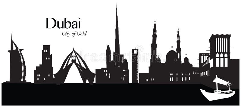 Dubai, Verenigde Arabische Emiraten royalty-vrije illustratie