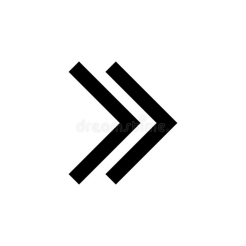 Double arrow icon. Element of simple icon for websites, web design, mobile app, info graphics. Signs and symbols collection icon f royalty free illustration
