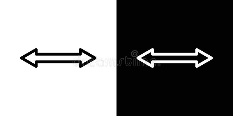 Vector pictogramă săgeată dublă setat pe fundal alb stock illustration