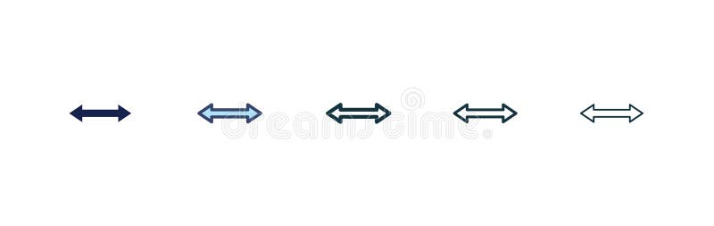 Vector pictogramă săgeată dublă setat pe fundal alb vector illustration
