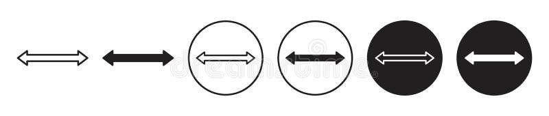Vector pictogramă săgeată dublă setat pe fundal alb stock illustration