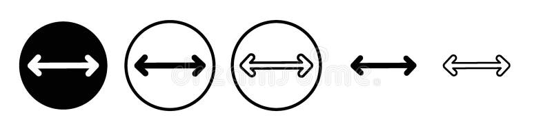 Vector pictogramă săgeată dublă setat pe fundal alb royalty free illustration