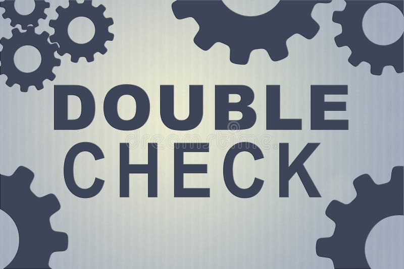 Double Check Stock Illustrations – 1,058 Double Check Stock Illustrations,  Vectors & Clipart - Dreamstime