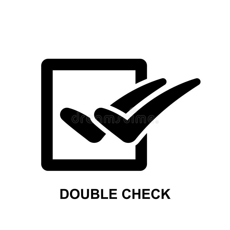 Double Check Stock Illustrations – 1,058 Double Check Stock Illustrations,  Vectors & Clipart - Dreamstime